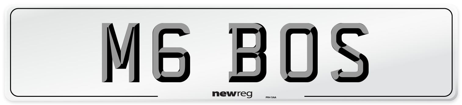 M6 BOS Number Plate from New Reg